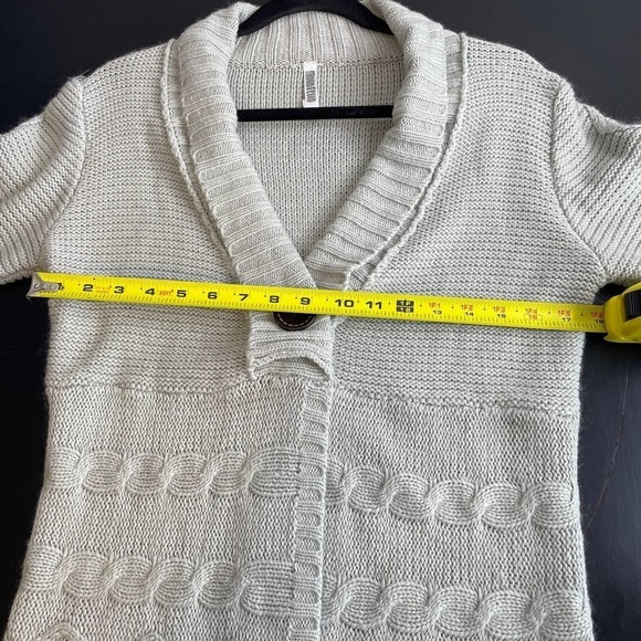 Monoreno Gray Long Sleeve Button Cozy Comfy Cardigan Sweater Size Small - Picture 7 of 11